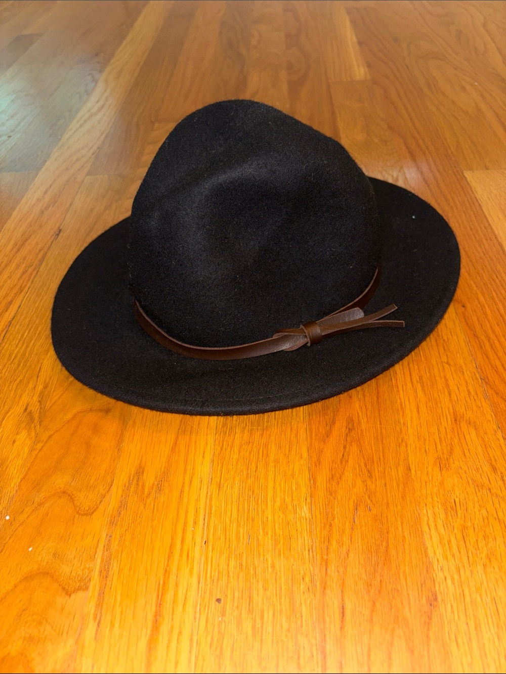 Black Wool Fedora Hat